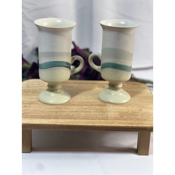 Set of 2 Vintage Otagiri Irish Coffee Mugs | 8 oz, 5.5" Tall Retro Drinkware - Picture 1 of 7